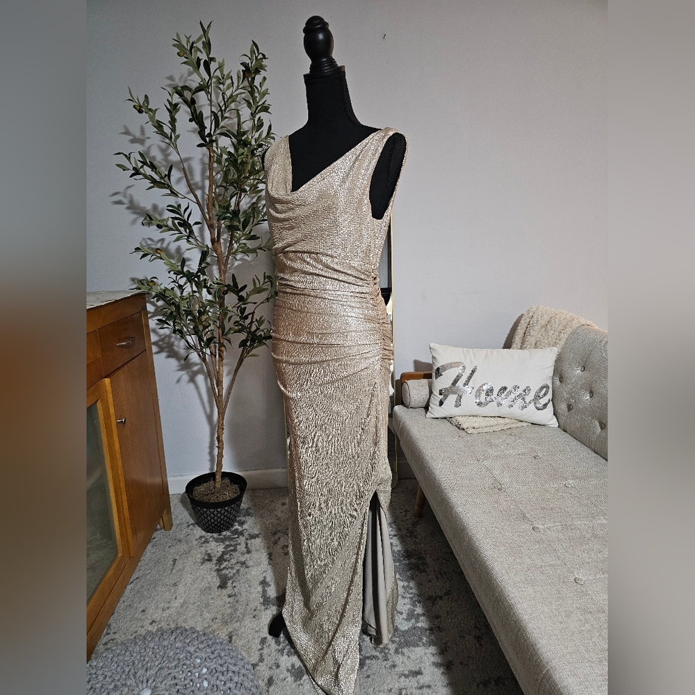 Formal silver dress